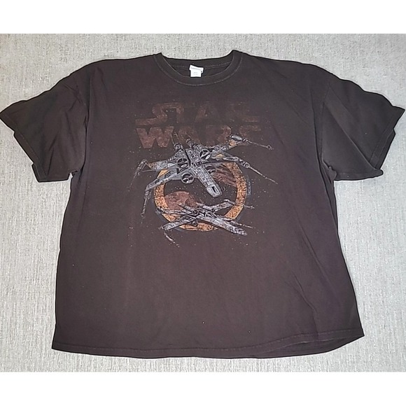 Star Wars Other - Star Wars X Wing Starfighters Lucasfilm Y2K Brown Men's 2XL Short Sleeve Shirt